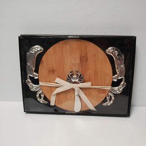 Chesapeake Bay Crab design Cheese Board with Spreader, Cheese Tray, New in Box